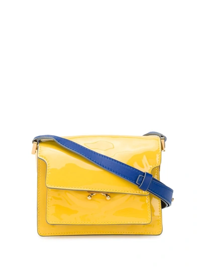 Shop Marni Trunk Shoulder Bag In Yellow