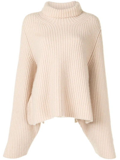 Shop Khaite Molly Knitted High-neck Jumper In Neutrals