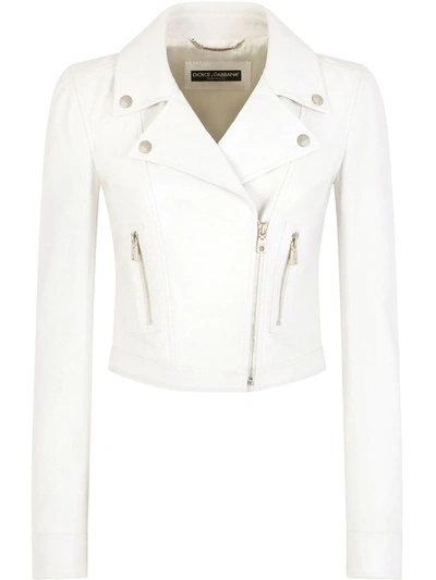 Dolce and gabbana clearance leather jacket womens