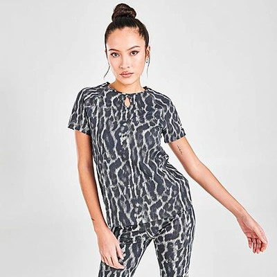 Shop Nike Women's Sportswear Animal Print T-shirt In Grey