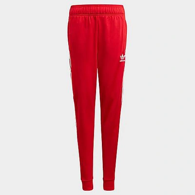 Shop Adidas Originals Adidas Kids' Originals Adicolor Sst Jogger Track Pants In Scarlet/white