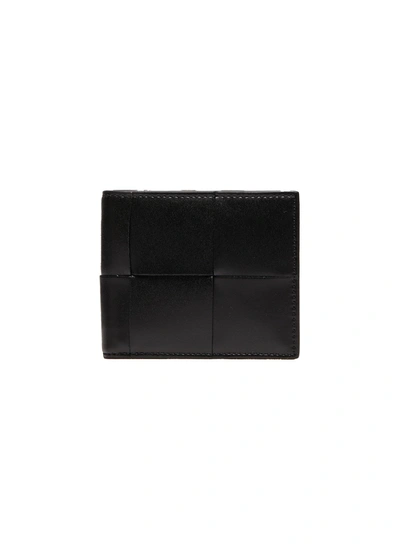 Shop Bottega Veneta Oversize Intrecciato Leather Bifold Wallet In Black