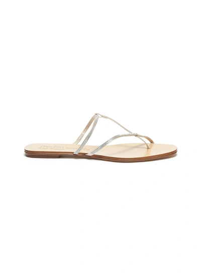 Shop Pedro Garcia 'estee' Swarovski Crystal Cross Strap Sandals