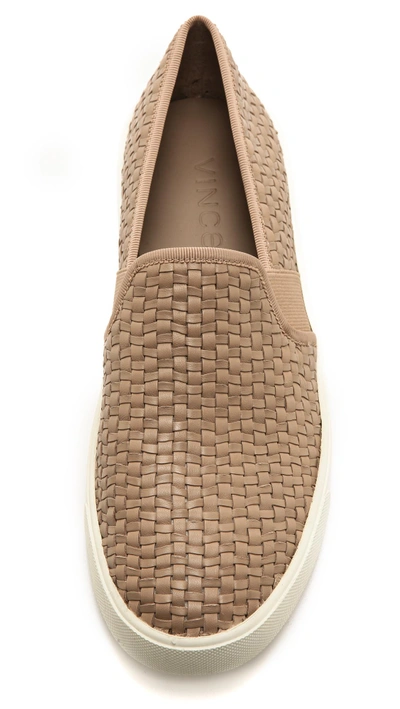 Shop Vince Preston Slip On Sneakers In Taupe