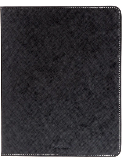 Shop Paul Smith Textured Leather Ipad Case In Black