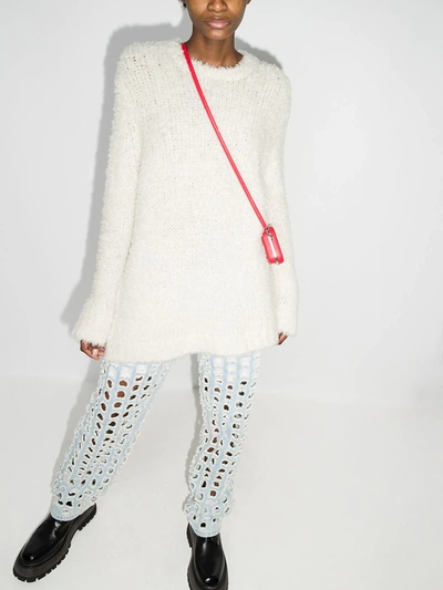 Shop R13 Teddy Bear Oversized Wool Sweater In White