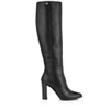 JIMMY CHOO HAYWOOD 95 Black Embossed Grainy Leather Knee High Boots