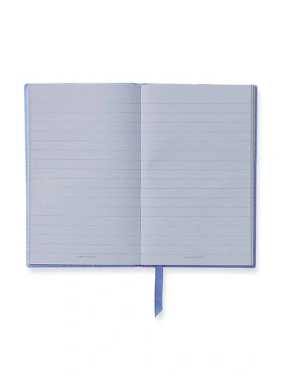 Smythson Panama Notebook In Blue