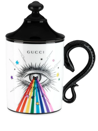 Shop Gucci Star Eye Mug In White