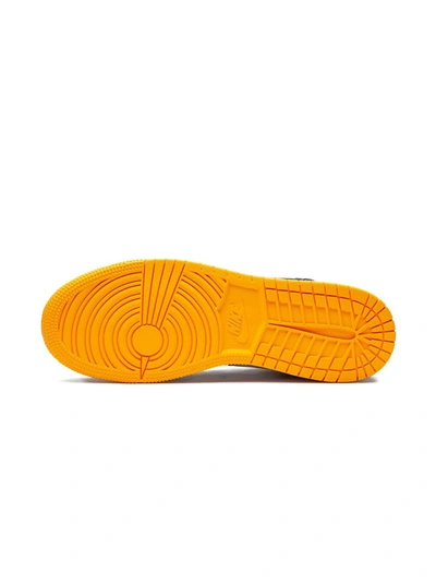 Shop Jordan Air  1 Mid "black/laser Orange" Sneakers