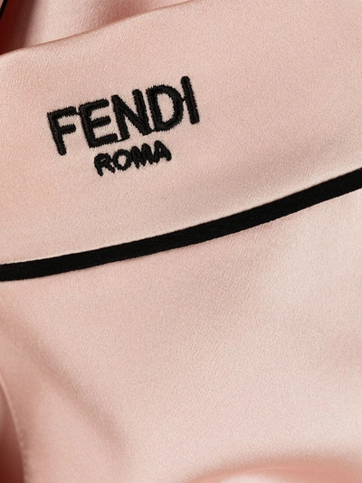 Shop Fendi Two-piece Pajama Set In Pink
