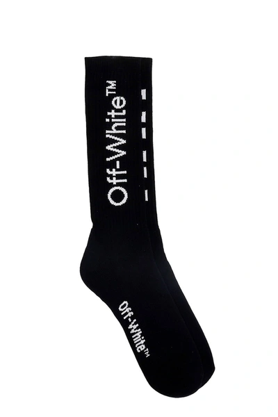 Shop Off-white Arrows Socks In Black Cotton