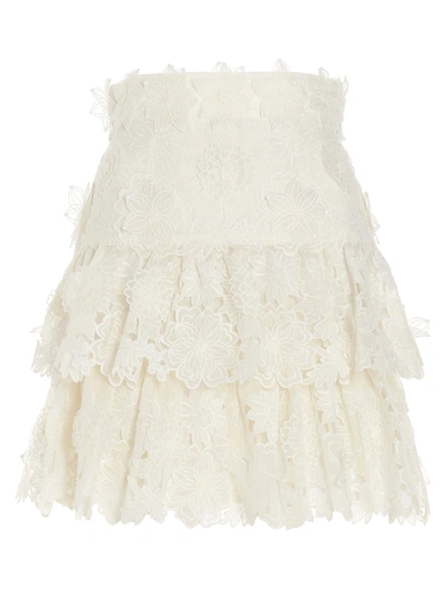 Shop Zimmermann The Lovestruck Skirt In White