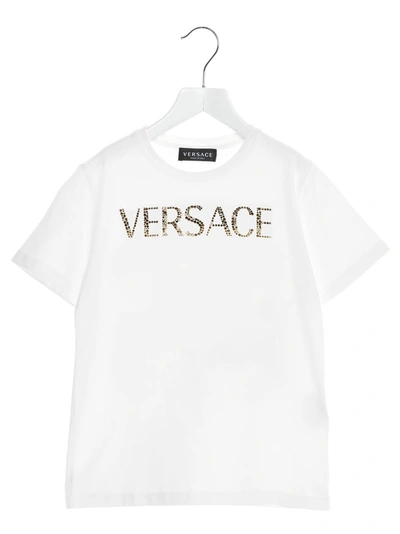 Shop Young Versace T-shirt In White