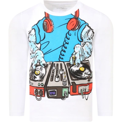 Shop Stella Mccartney White T -shirt For Boy With Monster