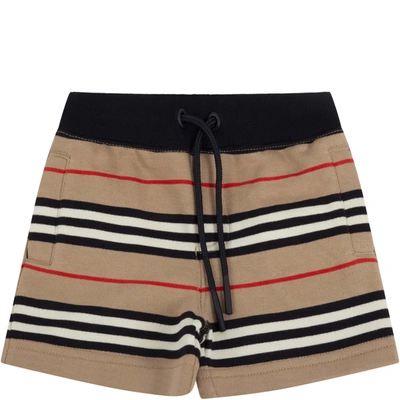 Shop Burberry Beige Short For Babykids