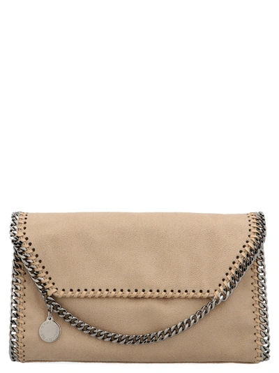 Shop Stella Mccartney Mini Shoulder Falabella Bag In Beige
