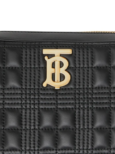 Shop Burberry Leather Camera Bag In Black