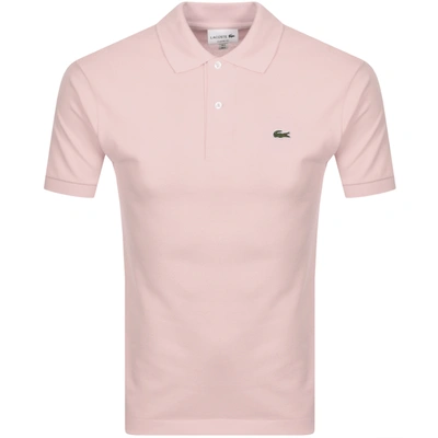 Shop Lacoste Short Sleeved Polo T Shirt Pink