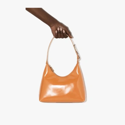 Shop Staud Brown Scotty Leather Shoulder Bag