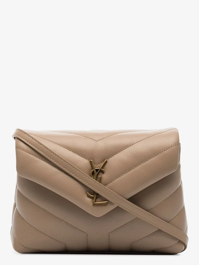 Shop Saint Laurent Monogram Mini Bag In Neutrals