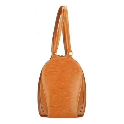 Pre-owned Louis Vuitton Leather Backpack In Orange