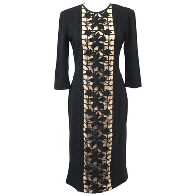 Pre-owned Collette Dinnigan Wool Mid-length Dress In Black