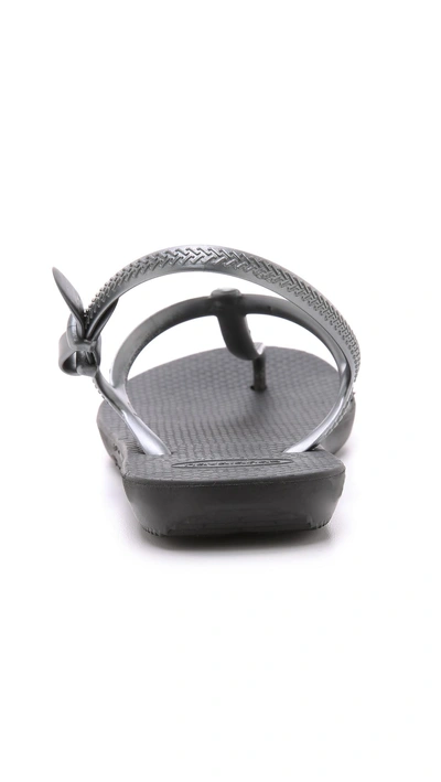 Shop Havaianas Freedom T Strap Sandals In Black/graphite