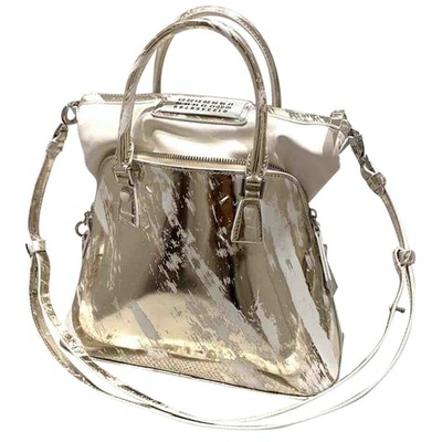 Pre-owned Maison Margiela Leather Handbag In Silver