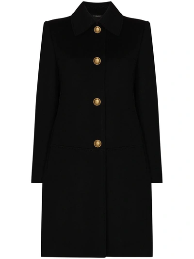 Shop Givenchy Chain-detail Single-breasted Coat In Black