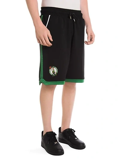 Shop Marcelo Burlon County Of Milan Boston Celtics Sports Shorts In Black Green