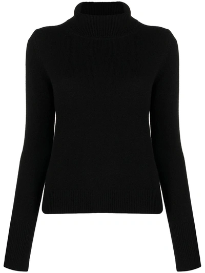 Shop Joseph Roll Neck Cashmere Jumper In Black