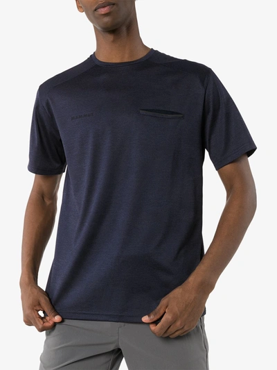 Shop Mammut Blue Crashiano Chest Pocket T-shirt