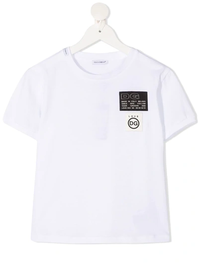Shop Dolce & Gabbana Logo-patch T-shirt In White