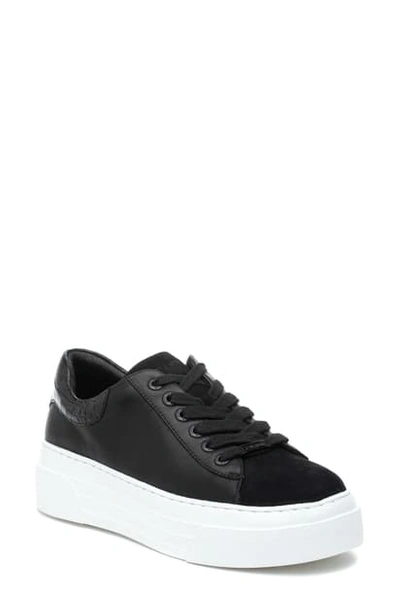 Shop Jslides Amanda Platform Sneaker In Black Combo Leather