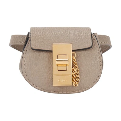 Shop Chloé Drew Mini Belt Bag In Motty Grey