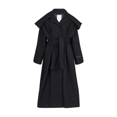 Shop Patou Long Coat In Black