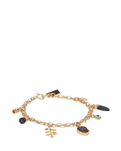 Shop Isabel Marant New It's All Right Charm Bracelet In Black