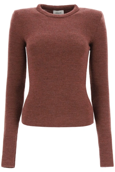 Shop Lemaire Crewneck Sweater In Old Pink (brown)