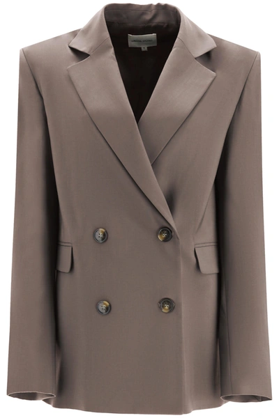 Shop Loulou Studio Tatakoto Blazer In Super 120s Wool In Grey (brown)