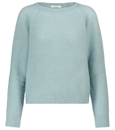 Shop Max Mara Kiku Cashmere And Silk Sweater In Green