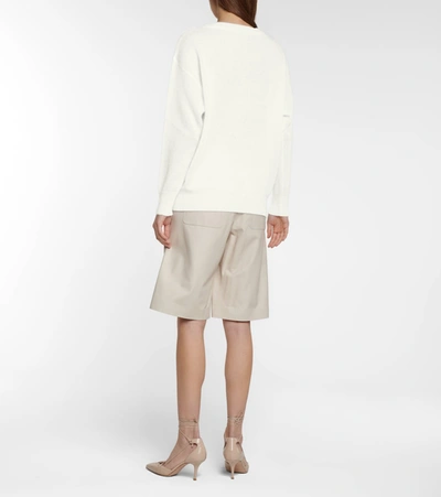 Shop Max Mara Pilade Mohair-blend Sweater In White