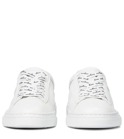 Shop Hogan H365 Leather Sneakers In White