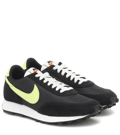 Shop Nike Daybreak Suede-trimmed Sneakers In Black