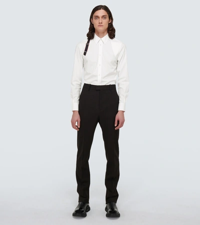 Shop Alexander Mcqueen Cotton Harness Shirt In White