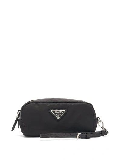 Prada Triangle Logo-plaque Nylon Makeup Bag | ModeSens