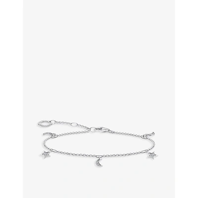 Shop Thomas Sabo Womens White Moon Sterling Silver And Zirconia Bracelet