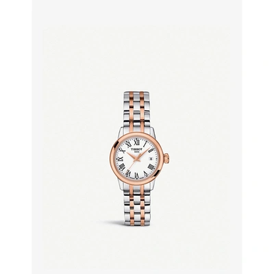 Shop Tissot Womens Steel & Rose Gold T1292102201300 Classic Dream Lady Stainless Steel Watch