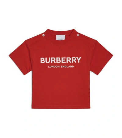 Shop Burberry Kids Cotton Logo T-shirt