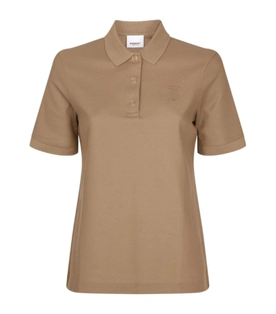 Shop Burberry Monogram Motif Cotton Piqué Polo Shirt